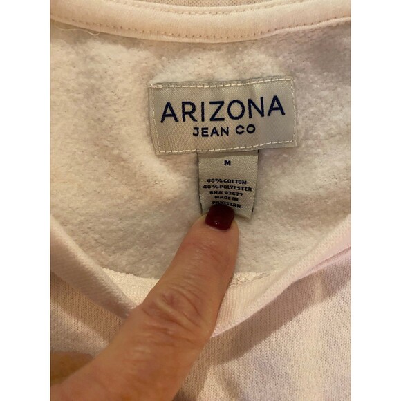Arizona Sweatshirt Winning #90 Lottery Cream size Medium Fits Like XL Oversized - Picture 9 of 11